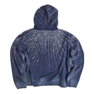 Sudadera con Capucha para Hombre con Pedrería, Estilo Urbano Brillante, Informal, de Algodón, a la Moda - Product Image 6