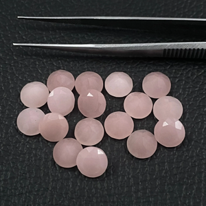 Oferta Especial: Cuarzo Guayaba Natural de 6mm, Corte Brillante Redondo Facetado, Gema Suelta Sin Tratar, Cuarzo Rosa para Joyería de Moda - Product Image 3