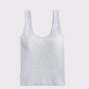 Camiseta sin mangas acanalada personalizada para mujer, con tirantes anchos, cuello redondo, de algodón, estilo casual, básica de verano, venta al por mayor OEM - Product Image 1