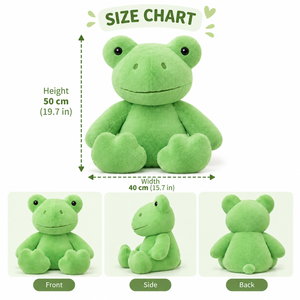ตุ๊กตากบสีเขียวแบบกำหนดเอง ตุ๊กตาสัตว์นุ่มนิ่ม ของเล่นตุ๊กตาสำหรับเด็ก ของขวัญวันเกิดคริสต์มาส ขายส่ง - Product Image 4