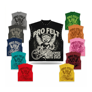 OEM ODM Wholesale High Quality 100% Cotton Breathable Sun Faded Shortsleeve Crew Neck Tank Top Men's Comfortable Loose T-shirt - Product Image 1