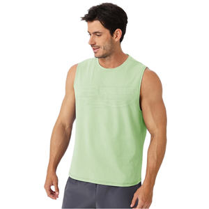 Chaleco Deportivo sin Mangas con Cuello Redondo, 100% Algodón de Secado Rápido, Transpirable, Protección Solar, Diseño Personalizado OEM - Product Image 1