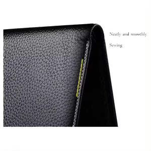 Cartera Bifold de Cuero Genuino para Hombre con Protección RFID, Delgada, Mini, Larga, Venta en Línea, Venta al por Mayor - Product Image 1