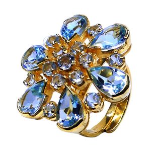 Anillo Moderno de Plata 925 Chapado en Oro, Unisex, para Uso Diario, Regalo de Joyería, Anillo Clásico con Gema Floral para Mujer - Product Image 3