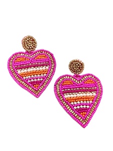 Boucles d'oreilles pendantes brodées de perles faites à la main de haute qualité Premium Beautiful Cute India Design dans la dernière combinaison de couleurs dorées - Product Image 2