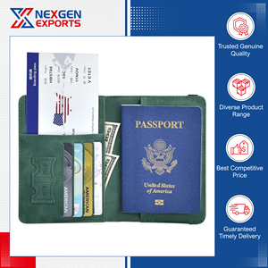 Premium Quality Unique Design Handmade PU Leather <b>Passport</b> & Card Holder with RFID Blocking from India's Leading Supplier - Product Image 2