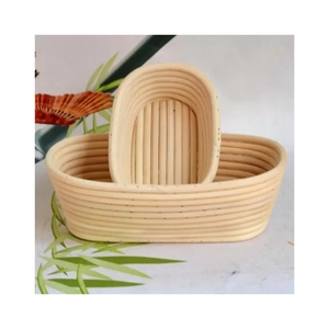 TOPGRADE Rattan <b>Bread</b> <b>Basket</b> For Elegant Kitchen Counter Settings And Beautiful Daily Flour Food Prep Distribution Outlets - Product Image 1