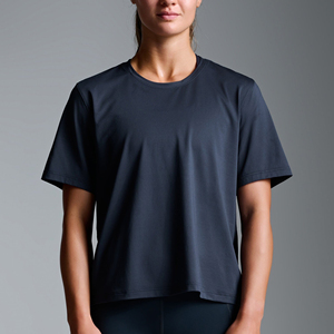 Camiseta de Cuello Redondo para Mujer, Suave, Lisa, Ajustada, de Manga Corta, Informal, Básica - Product Image 1