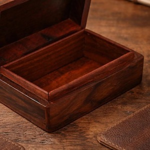 Eco-Friendly Rectangle <b>Wooden</b> <b>Box</b> for Jewelry Gift Storage-Soft Interior for Delicate Items Christmas Chinese New Year Tabletop - Product Image 5