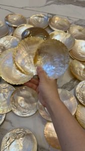 จานเปลือกหอยมุกขัดเงาคุณภาพพรีเมียม สำหรับตกแต่งบ้านหรูหรา - ราคาขายส่ง - Product Image 4