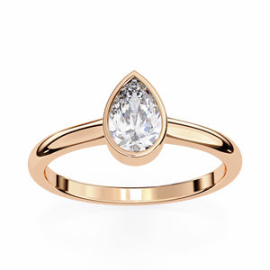 Anillo de Boda de Oro de 10K con Diamante Redondo Cultivado en Laboratorio de Primera Calidad |   Anillo de Compromiso Solitario |   Joyería Fina, Regalo de Aniversario para Ella - Product Image 3