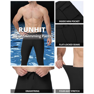 Leggings de compression pour hommes, vêtements de sport, service OEM, respirants, ultra fins, légers, antibactériens, taille élastique - Product Image 4