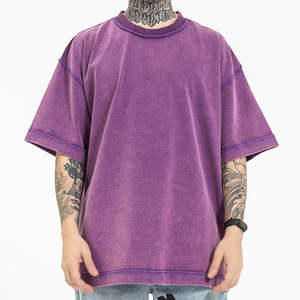 เสื้อยืด DTG/DTF แบบสั่งทำพิเศษสำหรับผู้ชาย ล้างสีแบบแอซิดวอช ผ้าฝ้าย 100% ทรงโอเวอร์ไซส์ ไซส์พลัส พิมพ์ลายกราฟิก พิมพ์โลโก้ เสื้อยืดวินเทจลายนูนสำหรับผู้ชาย - Product Image 5