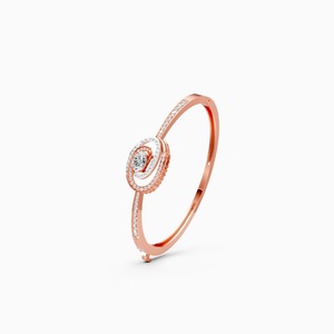 กำไลข้อมือเพชร Radiance Circle Lab Grown Diamond Kada ประดับเพชร 1.79 กะรัต ด้วยทองคำ 9K สีเหลือง สีขาว และสีโรสโกลด์ - Product Image 3