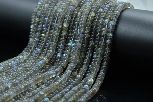 ลูกปัดลาบราดอไรต์เรียบ6-6.5มม. ลูกปัดลาบราดอไรต์สีเทา - Product Image 3