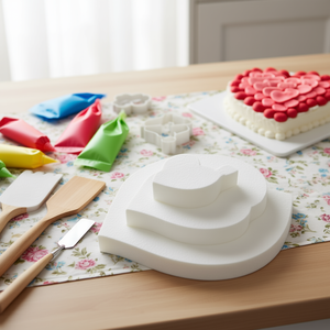Base per Torta a Tre Livelli a Forma di Cuore in Misure 10, 20, 30 cm, Accessori per Decorazione Torte - Product Image 2