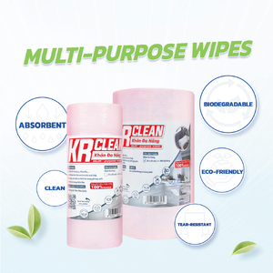 KrClean High Quality Non Woven Roll Wipes 1kg Multi-Purpose Kitchen Cleaning <b>Cloth</b> <b>Absorbent</b> Plain Stocked Direct Vietnam - Product Image 2