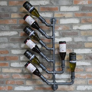 Porte-bouteille à vin en métal moderne, support de présentation élégant et incurvé pour table - Product Image 2
