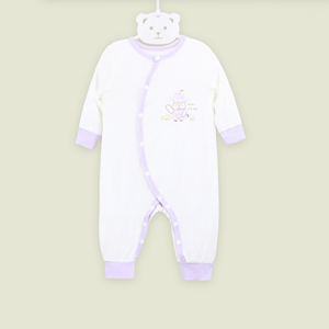 Combinaison bébé à manches longues avec fermeture latérale en bambou et élasthanne, tricot doux, unisexe - Product Image 6