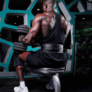 Wholesale Weightlifting Leather <b>Belt</b> Best Quality Leather Power <b>Belt</b> Double Prong Buckle Weight Lifting <b>Belt</b> - Product Image 5