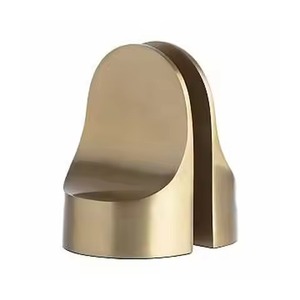 Books Ends in Aluminum Casting Symbol Shaped Book Ends in Gold Color for Home and Offices New Magazine Holding Use - Product Image 2