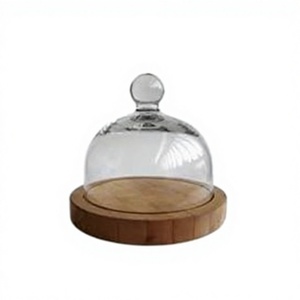 Zemen — support à gâteaux en bois et en verre, Stand décoratif de mariage, avec dôme de verre, vente en gros, portable, nouveau Design - Product Image 2