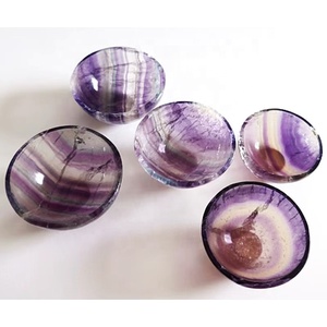 Dernier bol en Fluorite violette de 2 pouces en Agate, vente en gros, pierres naturelles, artisanat en cristal, sculpté à la main, cadeau, pierres semi-précieuses - Product Image 3