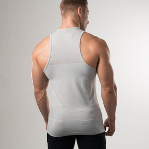Débardeurs pour hommes en coton respirant et fibre de bambou, style streetwear, vêtements de sport, avec service OEM de personnalisation du logo disponible - Product Image 4