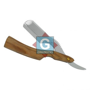 Navaja de Afeitar de Acero Inoxidable con Mango de Madera de Hermoso Diseño para Barbería y Salón de Belleza - Product Image 6
