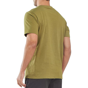 เสื้อยืดสีเขียวมะกอกแขนสั้นทรงปกติ ปี 2026 ผ้าฝ้ายเจอร์ซีย์ถัก 100% คอกลม ดีไซน์เรียบง่าย สีพื้น - Product Image 2