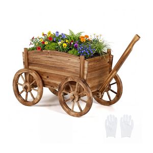 Carrello Rustico per Piante con Ruote e Maniglia per Piante in Vaso da Esterno - Product Image 3