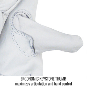 Guantes de Trabajo de Piel de Cabra de Primera Calidad al por Mayor, Forro Interior de Felpa de Algodón, Guantes Resistentes a la Abrasión de Alta Resistencia - Product Image 3