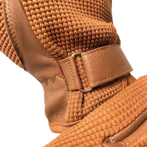 Gants d'équitation unisexes en cuir PU noir, respirants, à demi-doigts, avec fermeture auto-agrippante, pour toutes les saisons - Product Image 4