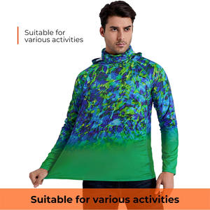 Chemises de pêche en tissu extensible personnalisables à manches longues UPF 50+ – Vêtements de performance pour pêcheurs en rivière - Product Image 6