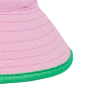 Chapeau Bob AKA pour Femme Brodé à Large Bord, Chapeau de Soleil Rose Vert en Coton, Casquette de Pêcheur Décontractée pour l'Extérieur, Chapeau d'Été - Product Image 1