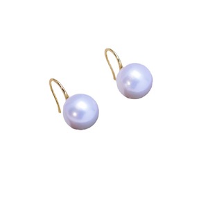 Exquisitos Pendientes de Perlas Naturales Retro de 10-9 mm con Cuentas Doradas, Oro de 925 K con Perlas Redondas Impecables del Mismo Estilo Incrustadas - Product Image 5