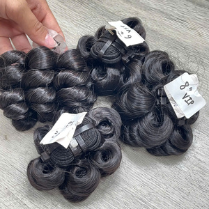 LINU Vietnamese Virgin Hair Super Quality Fast Funmi Bouncy Natural Color <b>Silky</b> Machine Double Weft Weaving 100g - Product Image 5