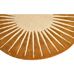 Modern Hand Tufted Wool Round Sunburst Area <b>Rug</b> 4x4 Ft Contemporary Circle Carpet <b>for</b> Living Room Bedroom <b>Nursery</b> - Product Image 6