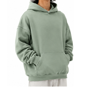 Vente en gros de sweats à capuche oversize unisexes personnalisés en coton molletonné épais, streetwear, fabricant de vêtements OEM ODM, marque privée, sur mesure - Product Image 2