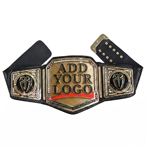 Cinturón de Campeón Indiscutible de Roman Reigns, Chapado en Oro, Decorado con Pedrería, Hebilla con Placa, Estilo Casual, Cinturón de Cuero - Product Image 2