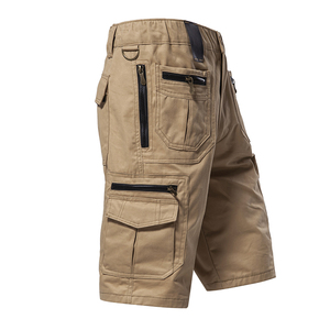 Shorts Cargo Homme Tendance Multi-Poches Nouveau Style Été Imperméable Taille Mi-Haute Élastique Coton Tissé HAWX RACE - Product Image 4