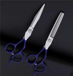Ciseaux professionnels pour laisser des mèches de cheveux, lame en acier inoxydable, manche bleu, 30 dents, pour droitiers, usage en salon - Product Image 2