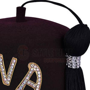 Chapeau Fez Traditionnel des Francs-Maçons pour Cérémonies et Parades, Chapeau Fez des Francs-Maçons de Luxe avec Broderies Détaillées - Product Image 5
