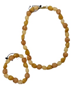 Pulseras Elásticas de Cuentas de Resina Facetadas Beige Clásicas Sin Cortar, Joyería de Moda - Product Image 3