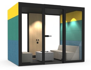 Silent Room XL Large Melamine Soundproof Acoustic Pod w/Glass Facade - Product Image 4