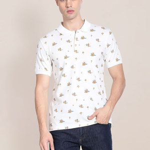 เสื้อกอล์ฟผู้ชายผ้าทวิลเนื้อแน่นคุณภาพสูง ป้องกันรอยยับ แขนสั้น 100% ผ้าฝ้าย พิมพ์ลายโลโก้ตามสั่ง - Product Image 5