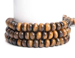 Perles rondes en œil de tigre jaune naturel pour la fabrication de bijoux, bracelets, colliers, fournitures de bricolage - Product Image 3