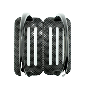 Equestrian Safety Stirrups in Black, Durable Four <b>Bar</b> Construction with <b>Secure</b> Foot Grip and Protective Ankle Support - Product Image 6