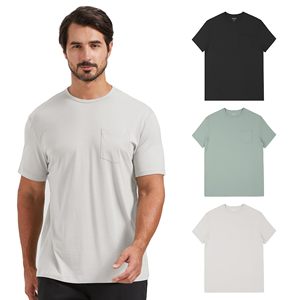 เสื้อยืดผู้ชายคุณภาพสูง สไตล์ลำลอง ไซส์ใหญ่พิเศษ สีพื้น พิมพ์ลายโลโก้ ใส่สบาย ซักแบบ Aicd Wash - Product Image 5