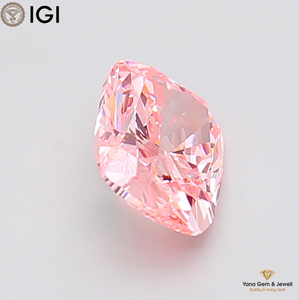 Diamant de laboratoire CVD rose vif fantaisie, taille coussin, 2,50 carats, clarté VS1, avec certificat IGI, pour la collection Rêve de Mariée - Product Image 6